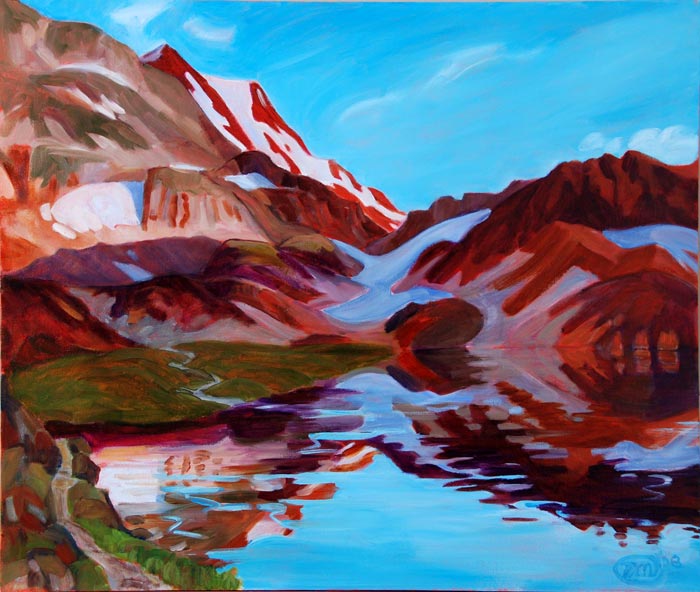 reflections on Crater Lake 23x28