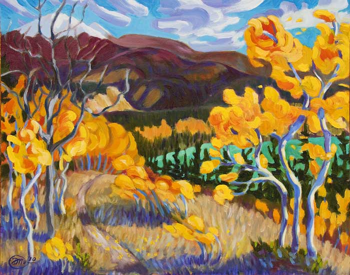Fall View of Mount Lorne and Cowley Lake 16x20