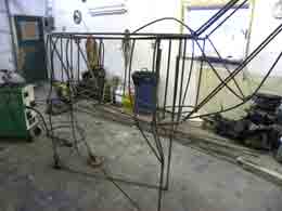 The 'sceleton' of the caribou sculpture