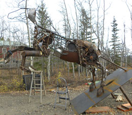 the horse outline is taking shape.