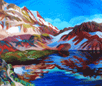 reflection on crater lake